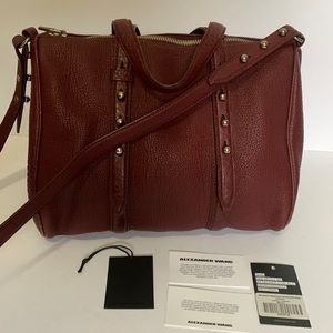 Alexander Wang Daria Small Duffle Bag in Oxblood